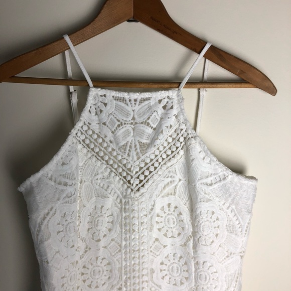 J.O.A LA White Lace Crochet Midi Dress - Picture 2 of 8